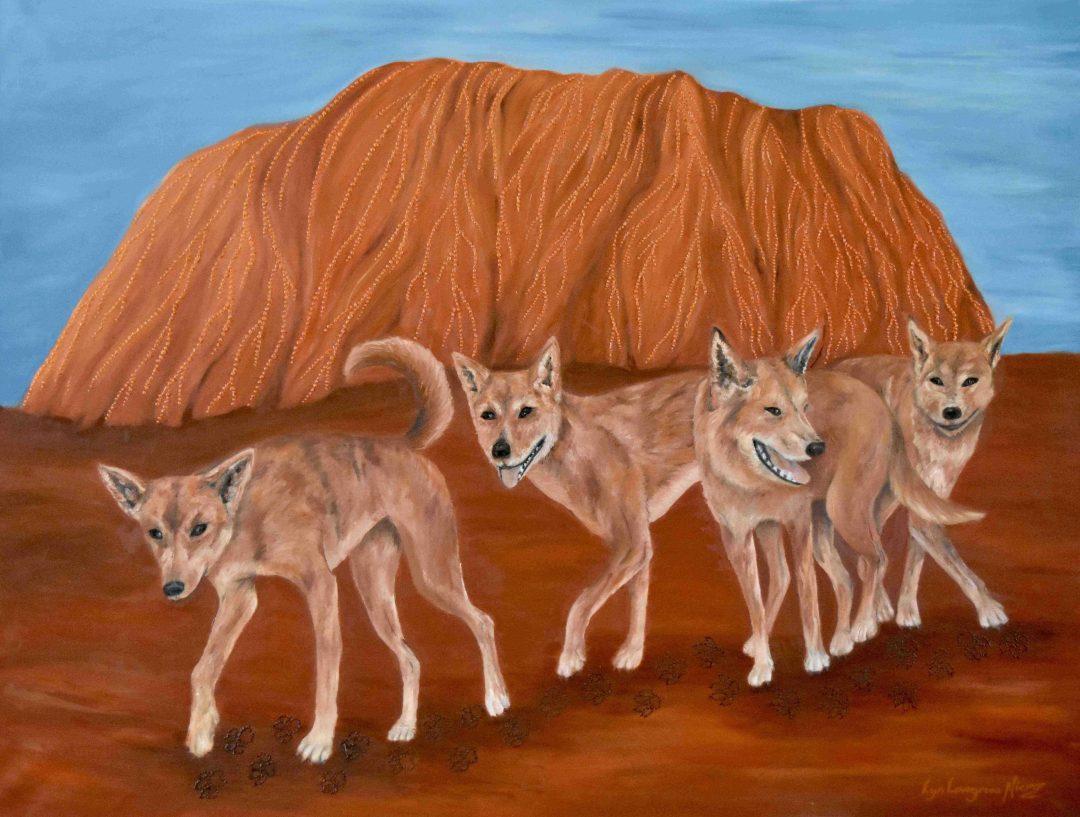 4 Dingoes Portrait Art